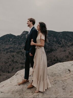 Champagne Satin Wrap Maxi Dress